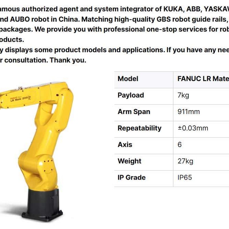 AUBO I20H 6 Axis Palletizing Picking Robot Compatible with Flexible Grippers Industrial Use Cobot Robot